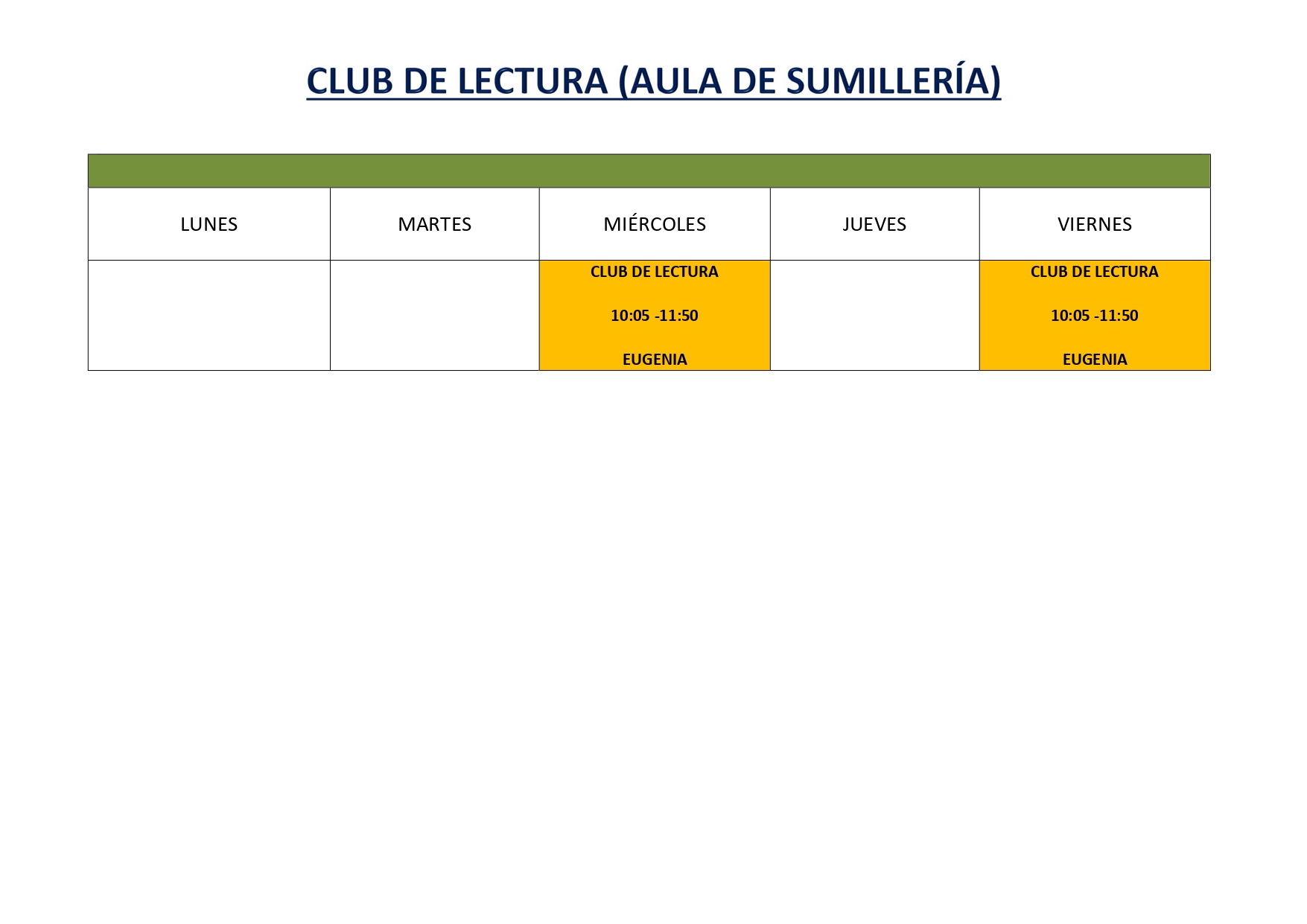 CLUB DE LECTURA